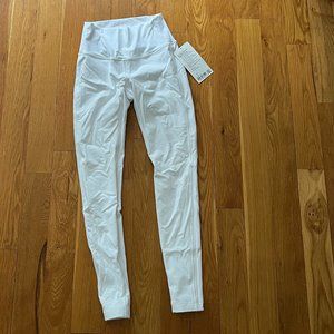 lululemon White Wunder Under Leggings Sz 6 NWT